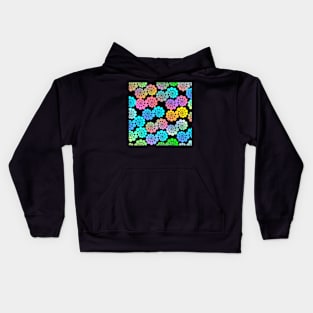 Graphic Spiraling Circles on Black Kids Hoodie